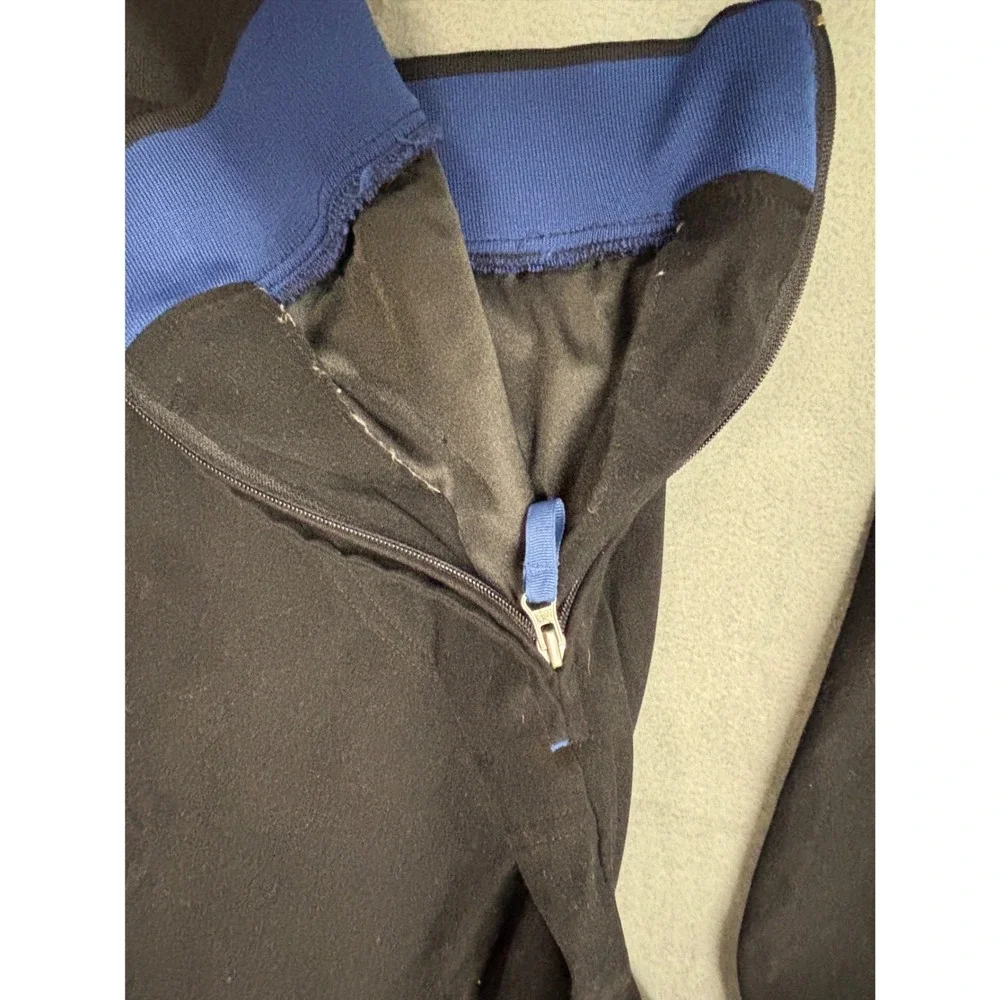 Arnold Palmer Men's XL Black 1/4 Zip Pullover Golf Jacket Stretch Blue Trim